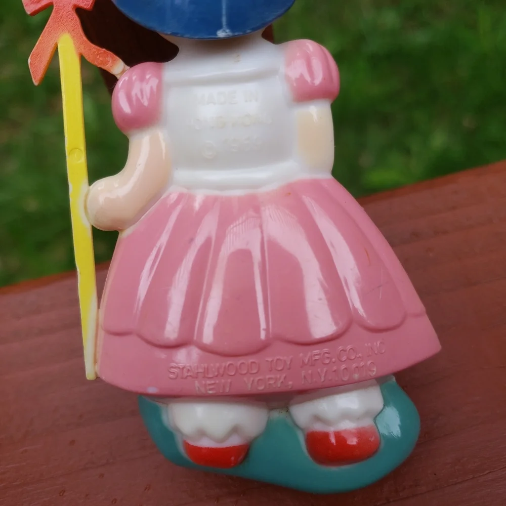Vintage 1969 Little Bo Peep Ornament - Hard Plastic - Stahlwood Toy MFG. CO.